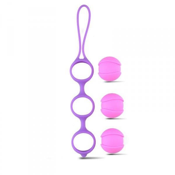kulki Palline Vaginali Bi-Balls Triple Purple