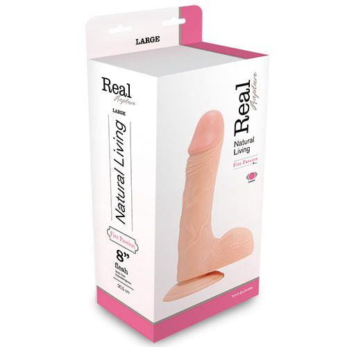 dildo REALISTIC VIBRATOR REAL RAPTURE FLESH 8"