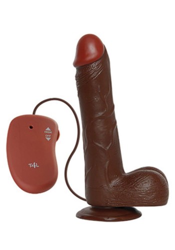 dildo REALISTIC VIBRATOR REAL RAPTURE BROWN 9"