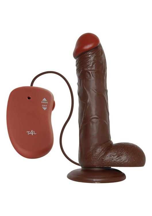 dildo REALISTIC VIBRATOR REAL RAPTURE BROWN 10"