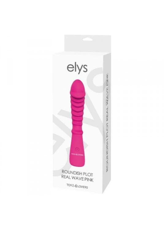wibrator VIBRATORE DESIGN ELYS - ROUNDISH PLOT REAL WAVE PINK