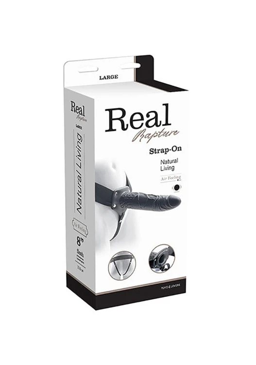 strap-on VIBRATORE STRAP ON CAVO REAL RAPTURE 8 BLACK