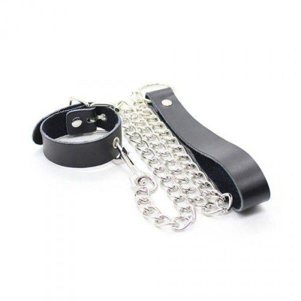 obroża Guinzaglio da polso Chain Leash black