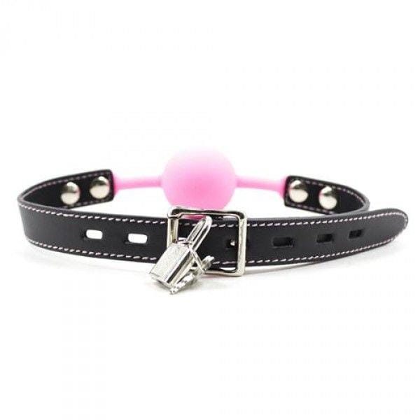 knebel Ball Gag + Block (rosa)