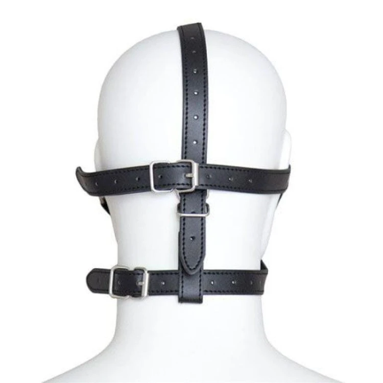 knebel Imbracatura per viso con Maschera per occhi e morso Total Head Harness Restraint black