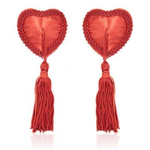 nasutniki Heart Nipples Tassels RED