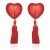 nasutniki Heart Nipples Tassels RED