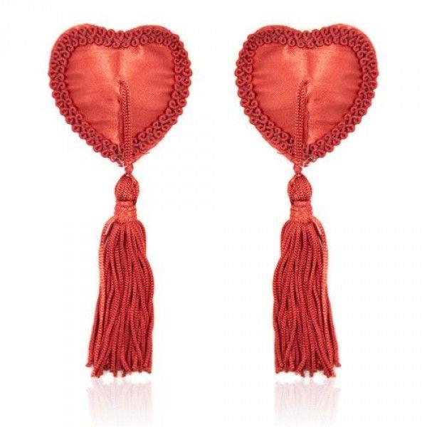 nasutniki Heart Nipples Tassels RED