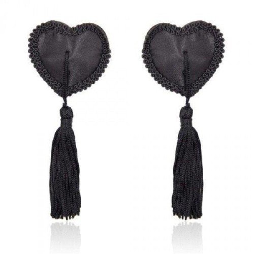 nasutniki Heart Nipples Tassels BLACK