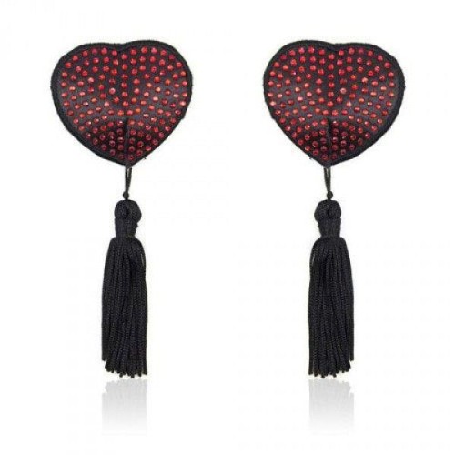 nasutniki Heart shine nipples tassels (rosso)