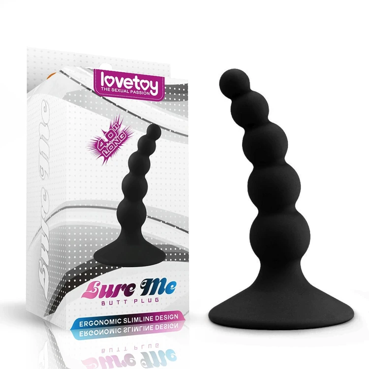 korek analny Lure me Beaded Anal Plug Black