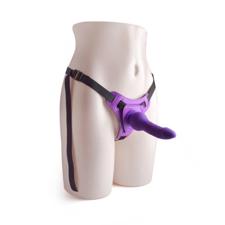 strap-on Cintura regolabile Purple con fallo realistico