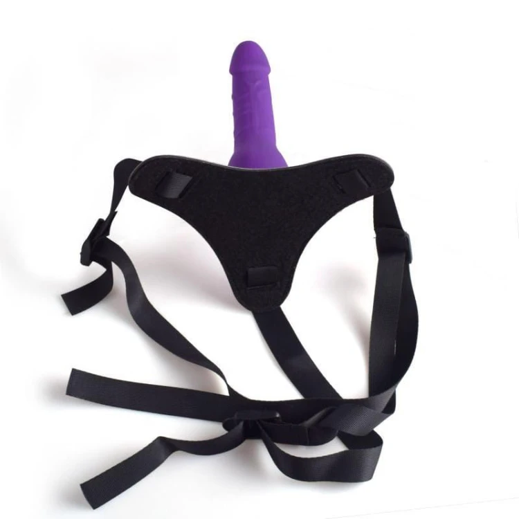 strap-on Cintura regolabile Purple con fallo realistico