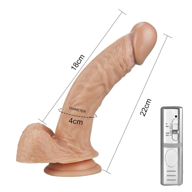 dildo 8.5"" Real Extreme Vibrating Flesh