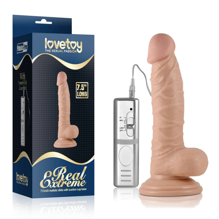 dildo 7.5"" Real Extreme Vibrating Flesh