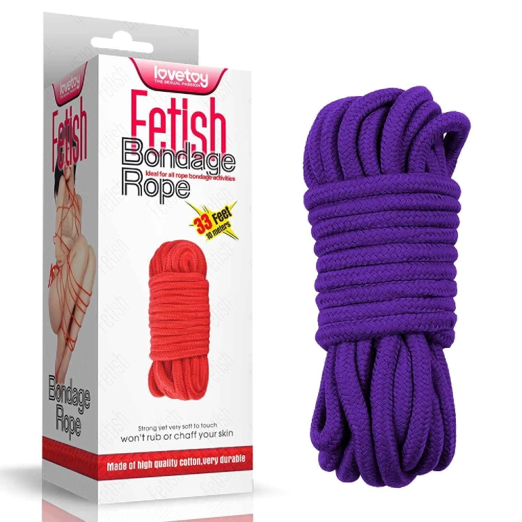 lina do krępowania  Fetish Bondage Rope Purple 10 m