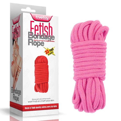 lina do krępowania  Fetish Bondage Rope Pink 10 m