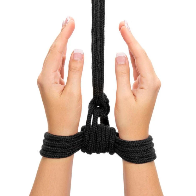 lina do krępowania Fetish Bondage Rope Black 10 m