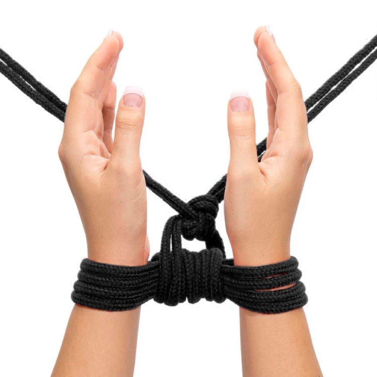 lina do krępowania Fetish Bondage Rope Black 10 m