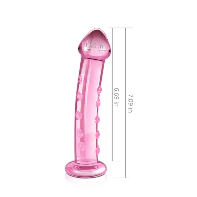 dildo 7.5" Glass Romance Pink