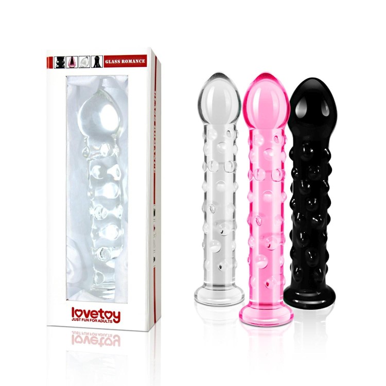 dildo 7" Glass Romance Black