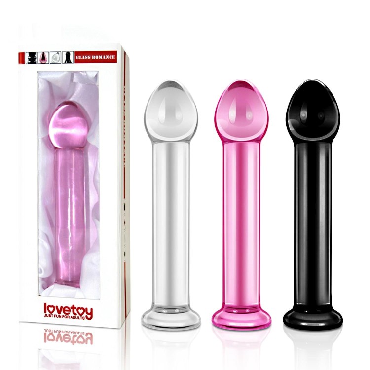 dildo 7" Glass Romance Black