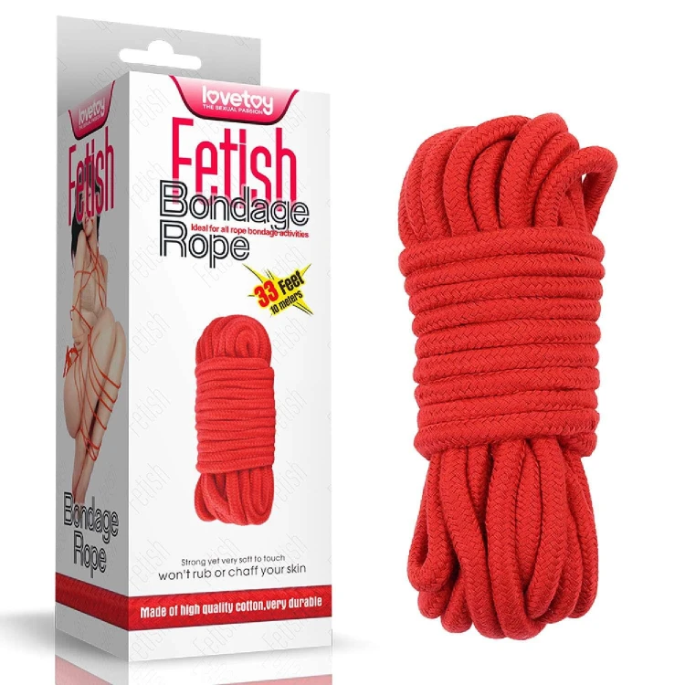 lina do krępowania Fetish Bondage Rope Red 10 m