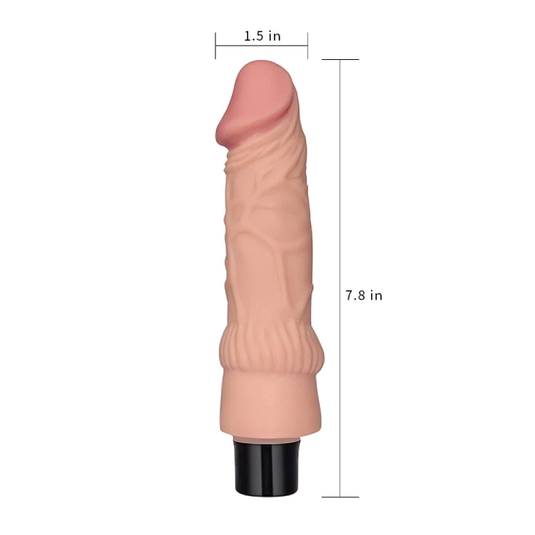 dildo 7.8"" REAL SOFTEE Vibrating