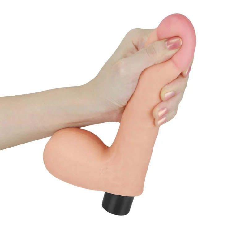 dildo 8"" REAL SOFTEE Vibrating