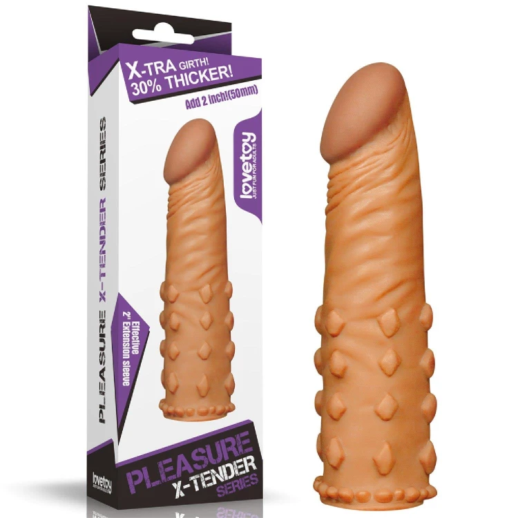 nakładka realistyczna Add 2"" Pleasure X Tender Penis Sleeve Brown