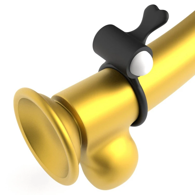 pierścień erekcyjny Power Clit Silicone Cockring Black