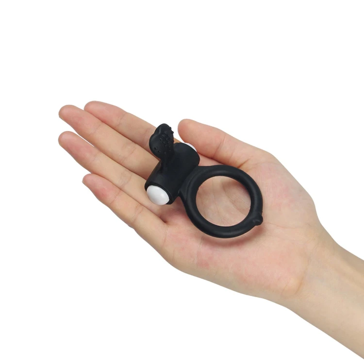 pierścień erekcyjny Power Clit Silicone Cockring Black