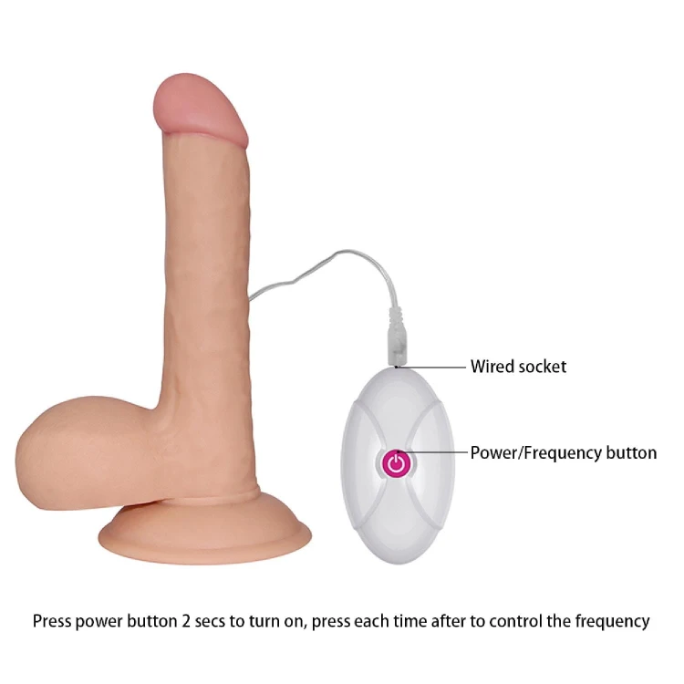 dildo 7.5"" The Ultra Soft Dude Vibrating