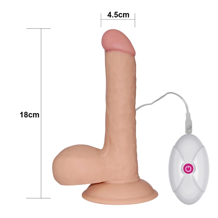 dildo 7.5"" The Ultra Soft Dude Vibrating