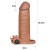 nakładka realistyczna Add 2"" Pleasure X Tender Vibrating Penis Sleeve Brown