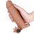 nakładka realistyczna Add 2"" Pleasure X Tender Vibrating Penis Sleeve Brown