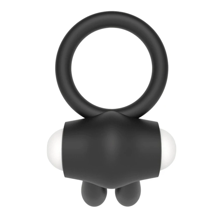 pierścień erekcyjny Power Clit Silicone Cockring Black