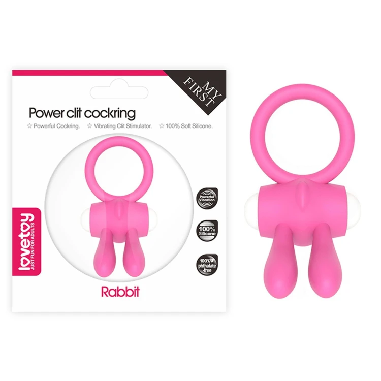 pierścień erekcyjny Power Clit Silicone Cockring Pink