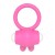 pierścień erekcyjny Power Clit Silicone Cockring Pink