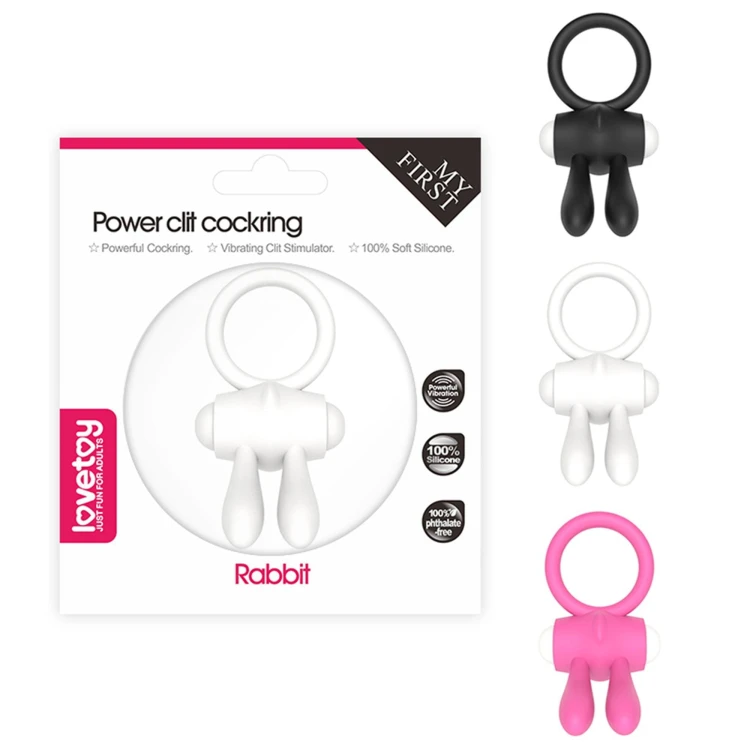 pierścień erekcyjny Power Clit Silicone Cockring Pink