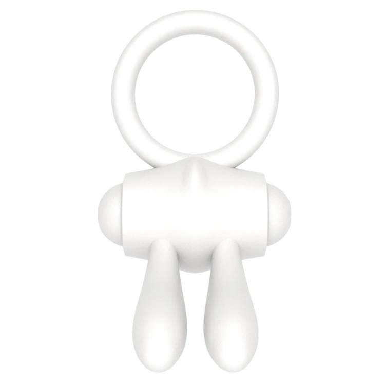 pierścień erekcyjny Power Clit Silicone Cockring White