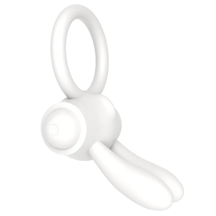 pierścień erekcyjny Power Clit Silicone Cockring White