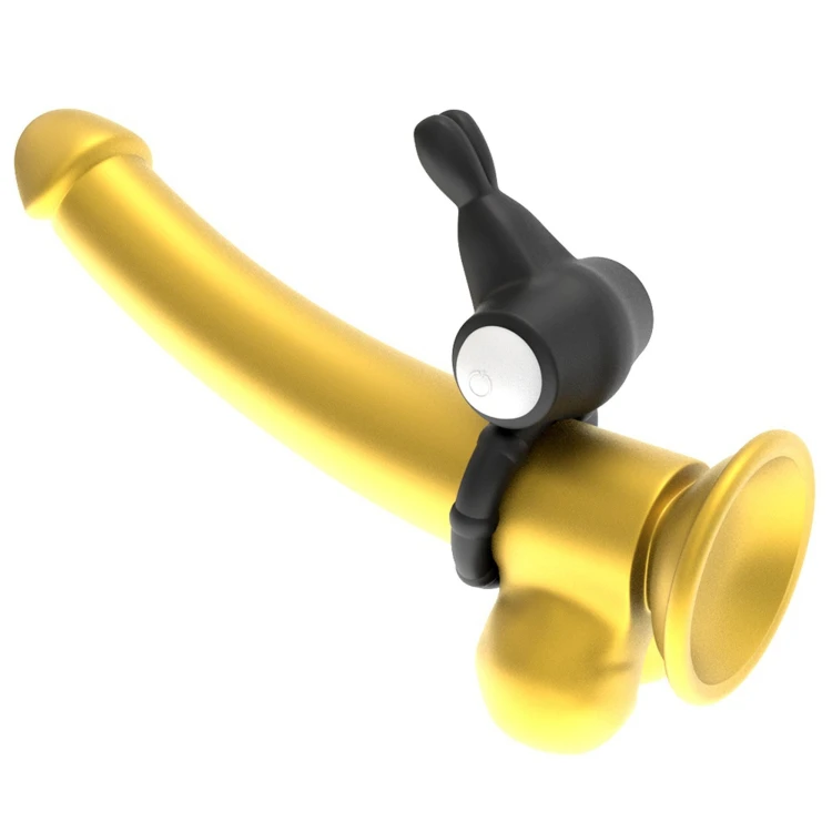 pierścień erekcyjny Power Clit Silicone Cockring Black