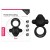 pierścień erekcyjny Power Clit Duo Silicone Cockring Black