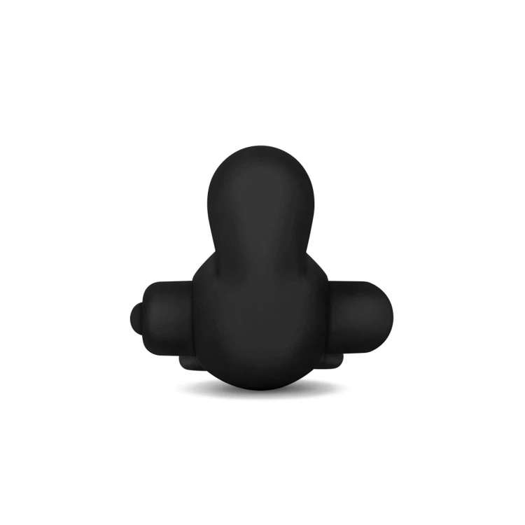 pierścień erekcyjny Power Clit Duo Silicone Cockring Black
