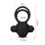 pierścień erekcyjny Power Clit Duo Silicone Cockring Black
