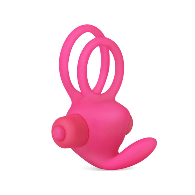 pierścień erekcyjny Power Clit Duo Silicone Cockring Pink