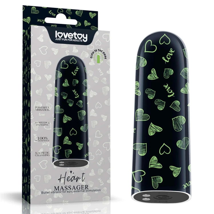 masażer Rechargeable Glow-in-the-dark Heart Massager