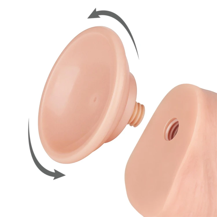 dildo 8'' Sliding Skin Dual Layer Dong Flesh
