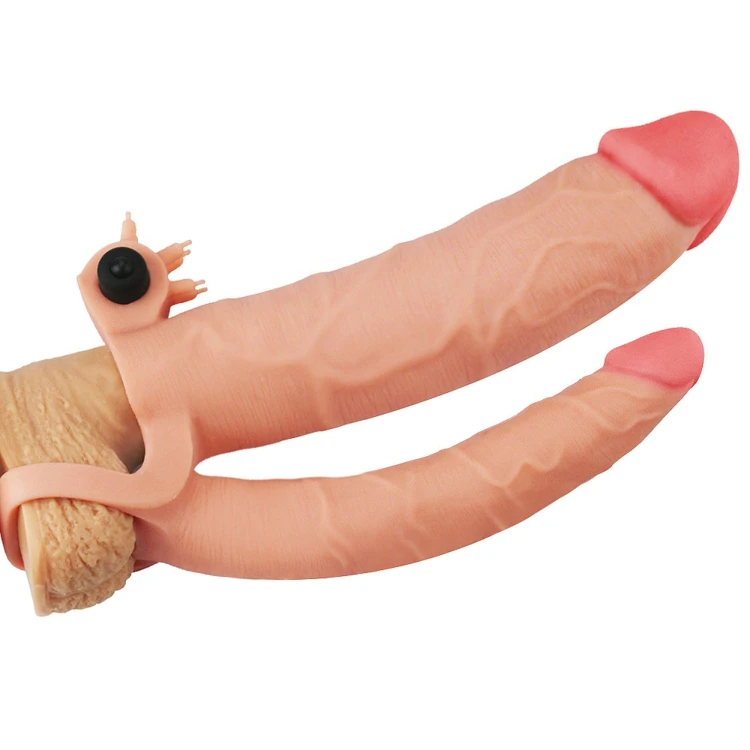 nakładka Add 3"" Pleasure X Tender Vibrating Double Penis Sleeve